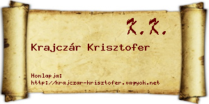 Krajczár Krisztofer névjegykártya