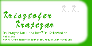 krisztofer krajczar business card
